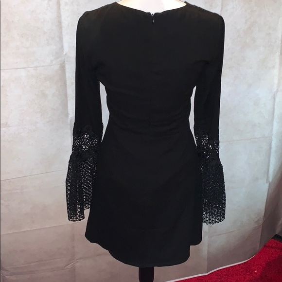 LuLu Black Lacey Sleeved Fun Casual Dress - Picture 7 of 9